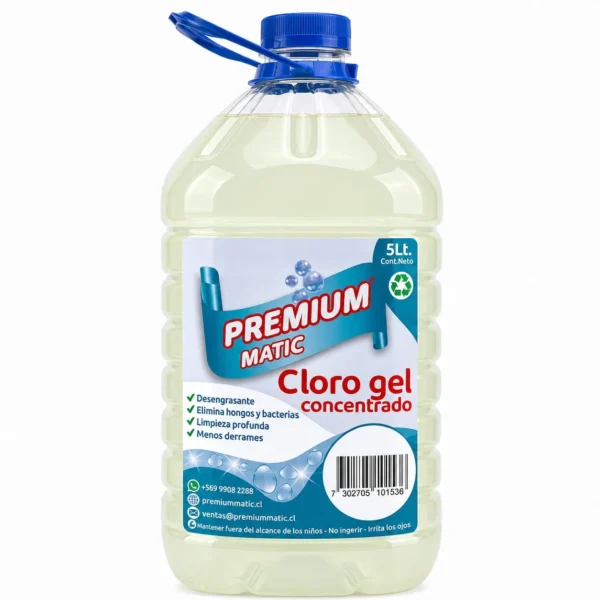 Vista de Cloro Gel Premium Matic 5Lt