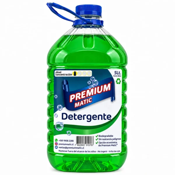 Vista de Detergente Premium Matic 5Lt Verde