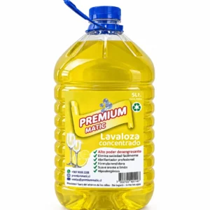 Presentación de Lavaloza Concentrado Premium Matic 5Lt Aroma Limón